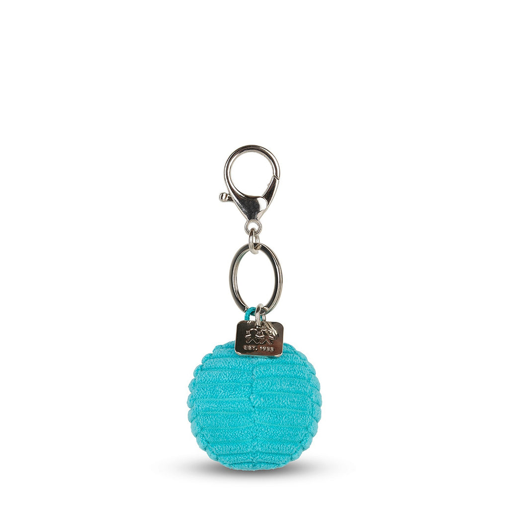 Smiley Keychain ECO Corduroy Teal - 2"
