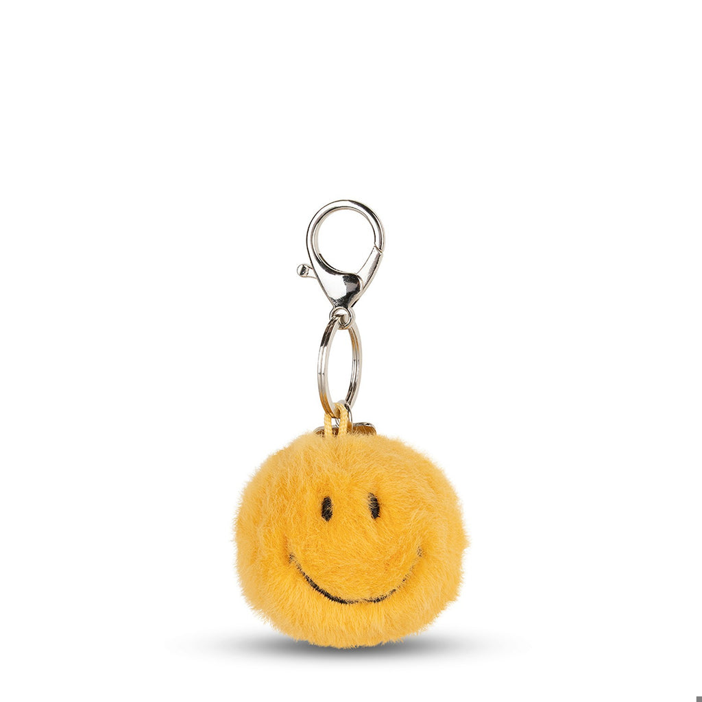 Smiley Keychain ECO Fuzzy Yellow - 2"