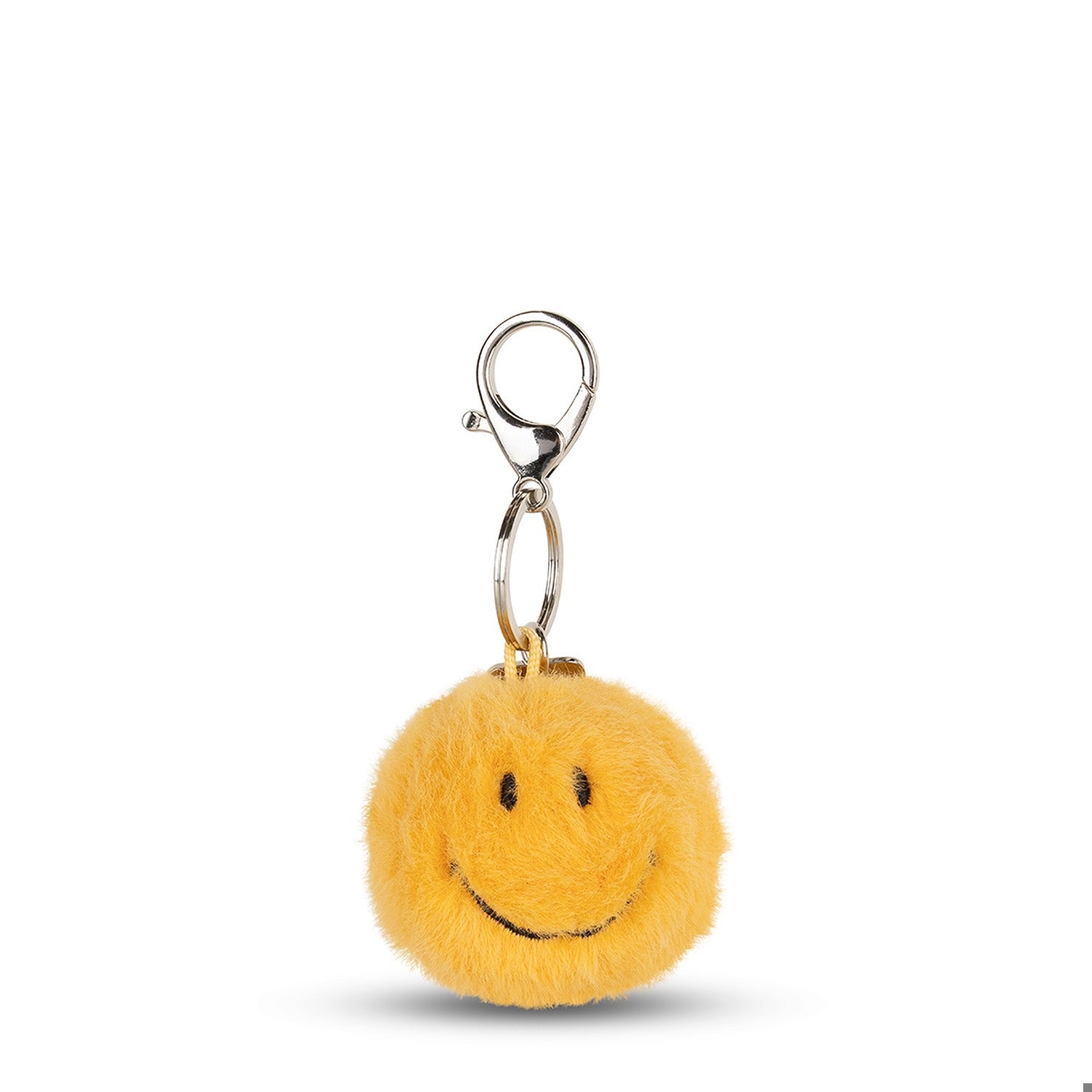 Smiley Keychain ECO Fuzzy Yellow - 2"