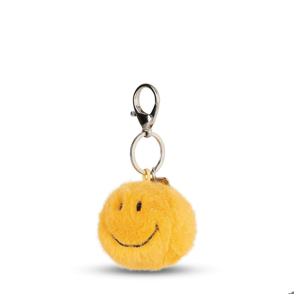 Smiley Keychain ECO Fuzzy Yellow - 2"
