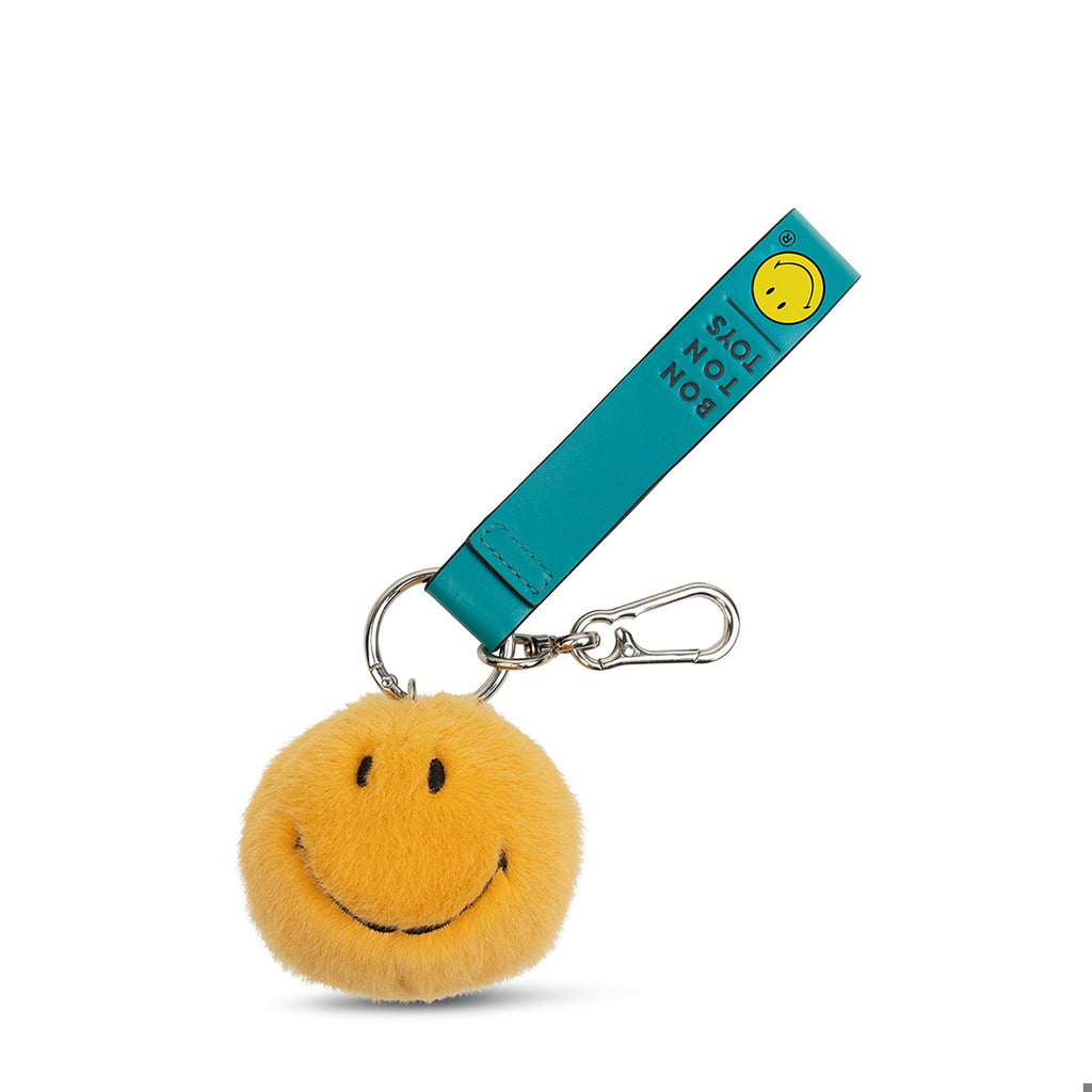 Smiley ECO Fuzzy Bag Charm Yellow - 3"