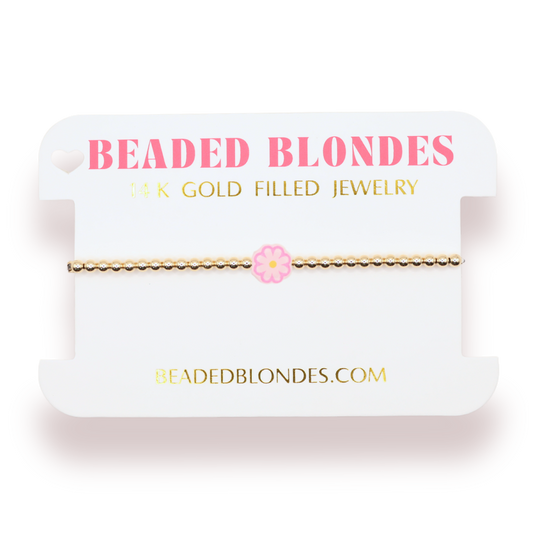 Daisy Bracelet: Standard 6.75 inch | Beaded Blondes