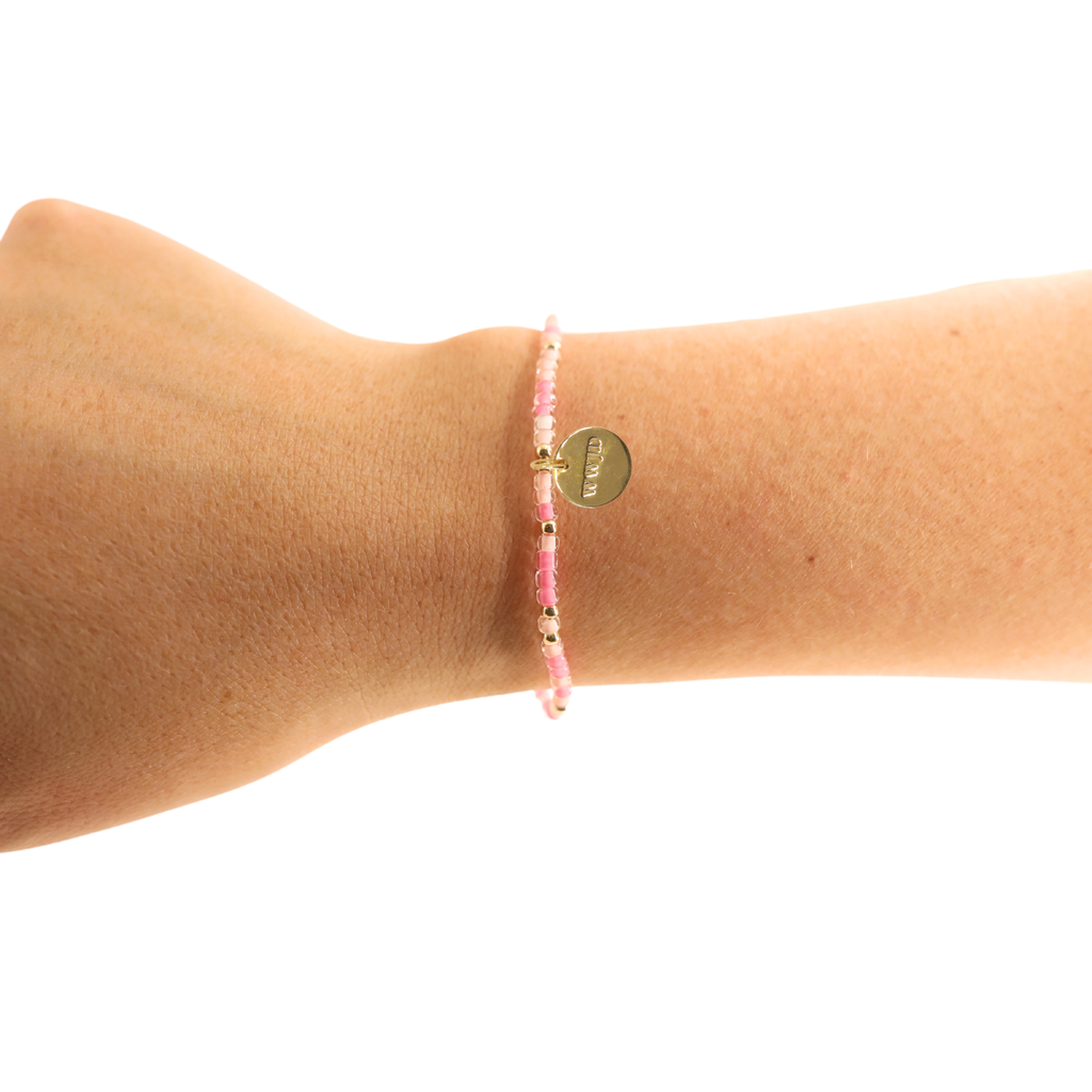 WWJD Charm Sprinkle Bracelet: Standard 6.75 inch | Beaded Blondes