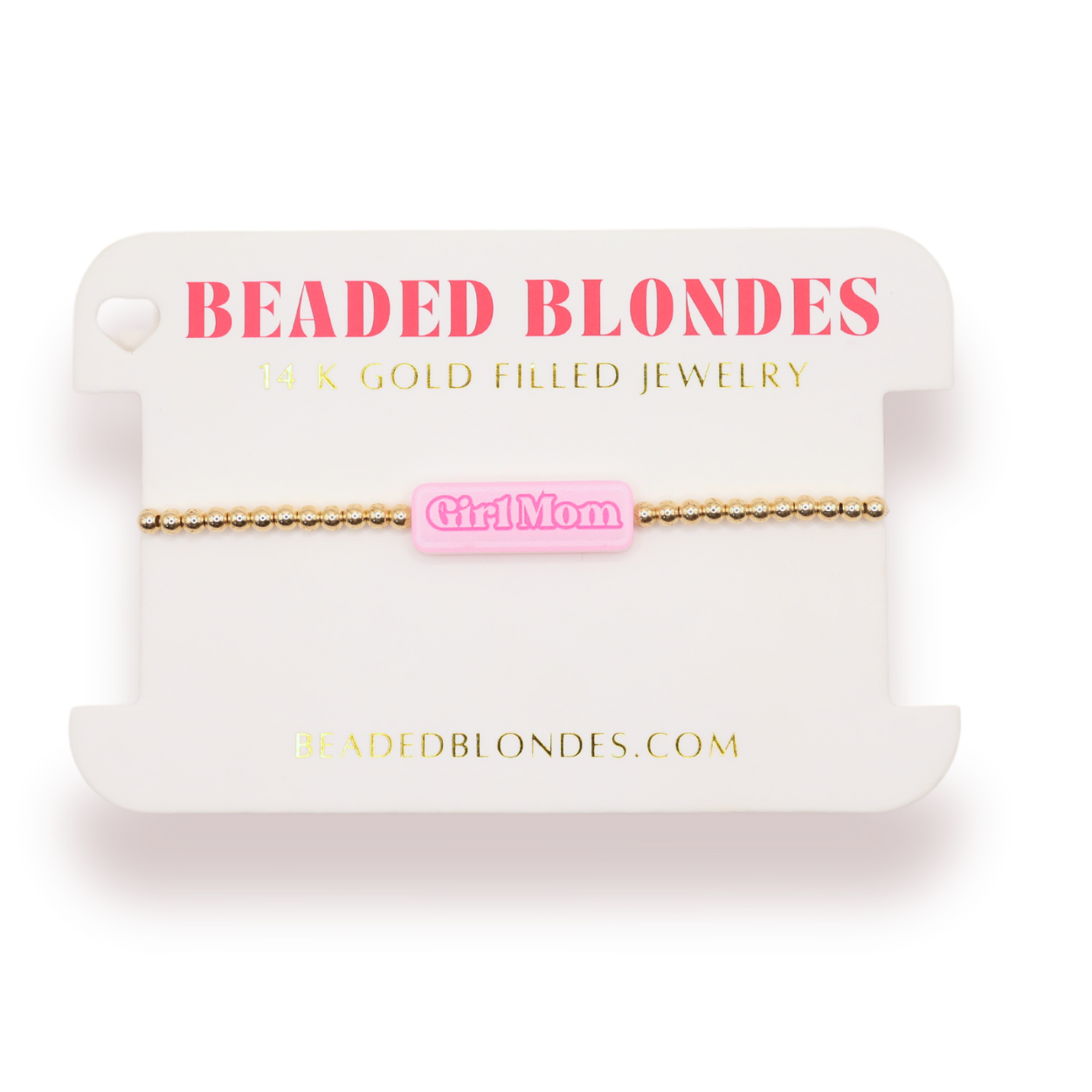 Girl Mom Bracelet: Gold / Standard 6.75 inch | Beaded Blondes