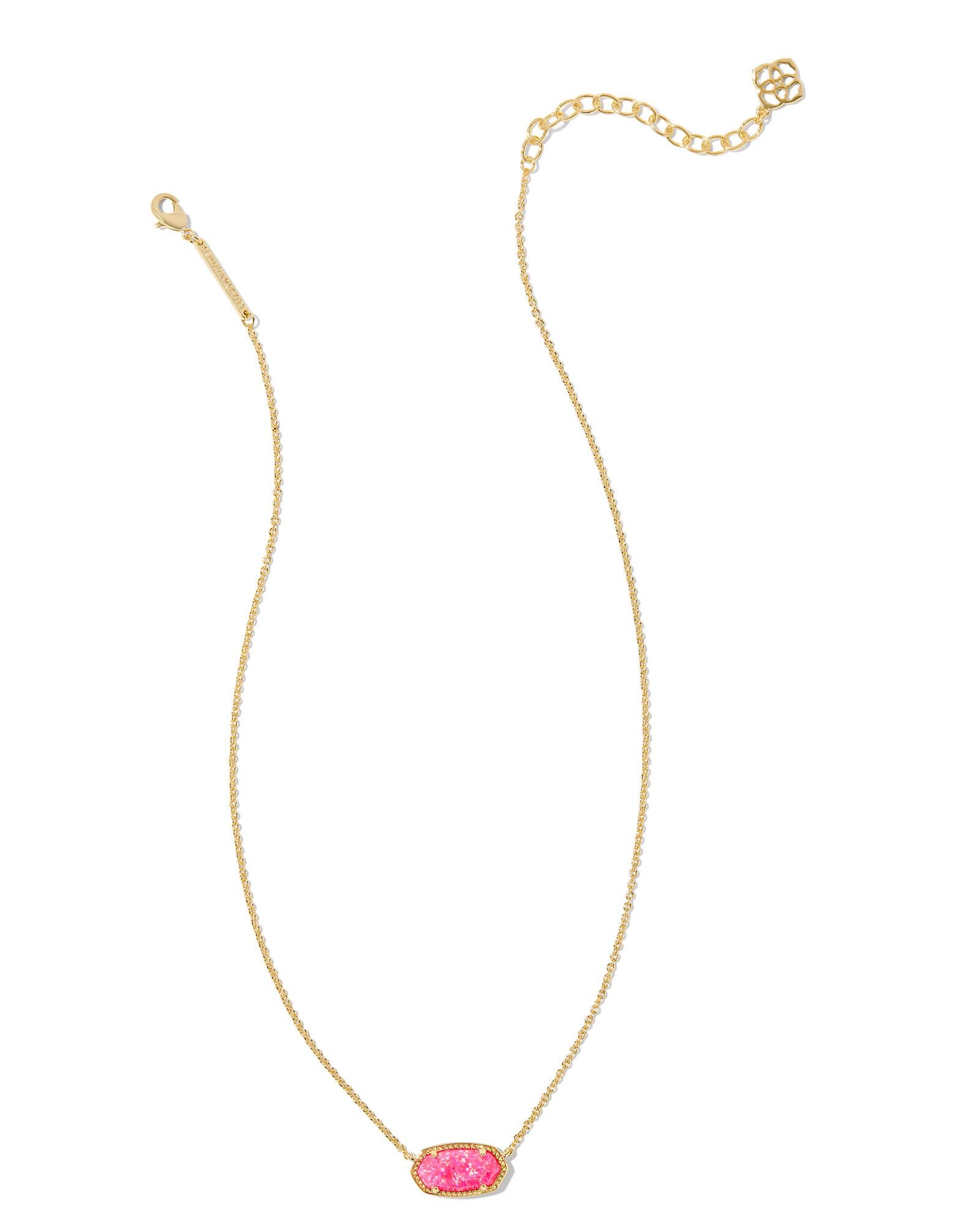 アクセサリー keboz necklace Kendra Scott Elisa Short Pendant Necklace - Gold Bright Pink