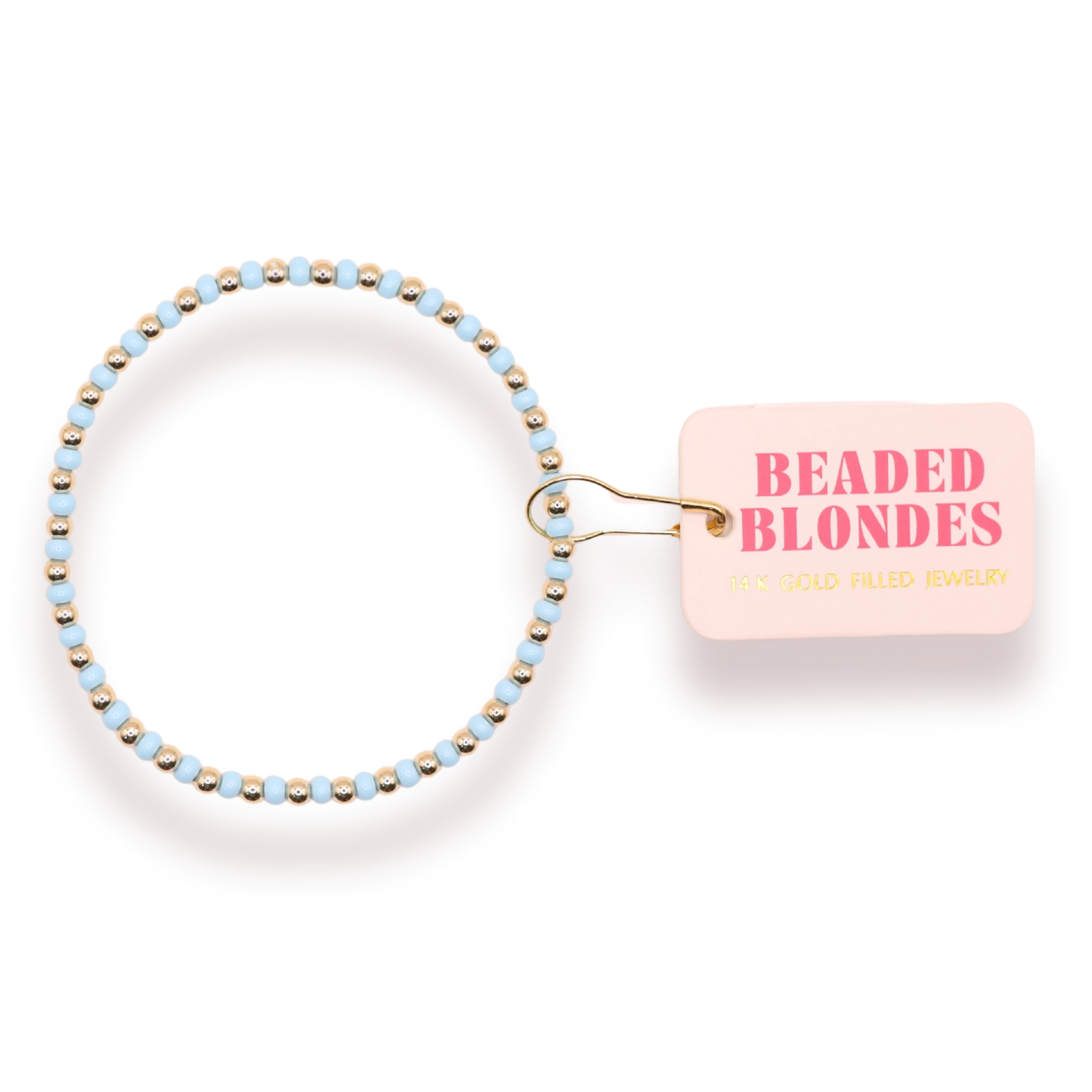 Demi Bracelet in Pastel Blue: Standard 6.75 inch | Beaded Blondes