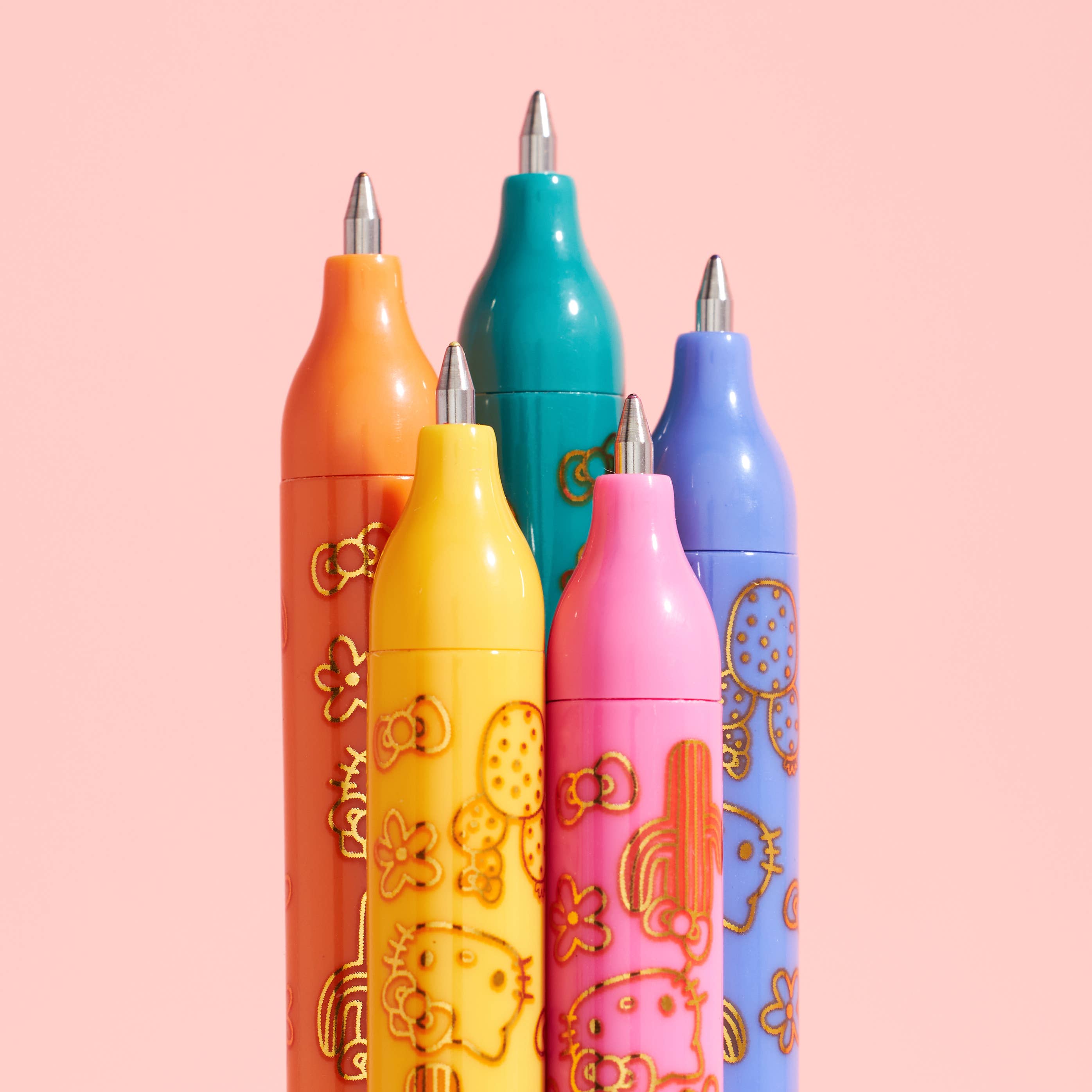 Hello Kitty Metallic Gel Click Pens 5 Pack
