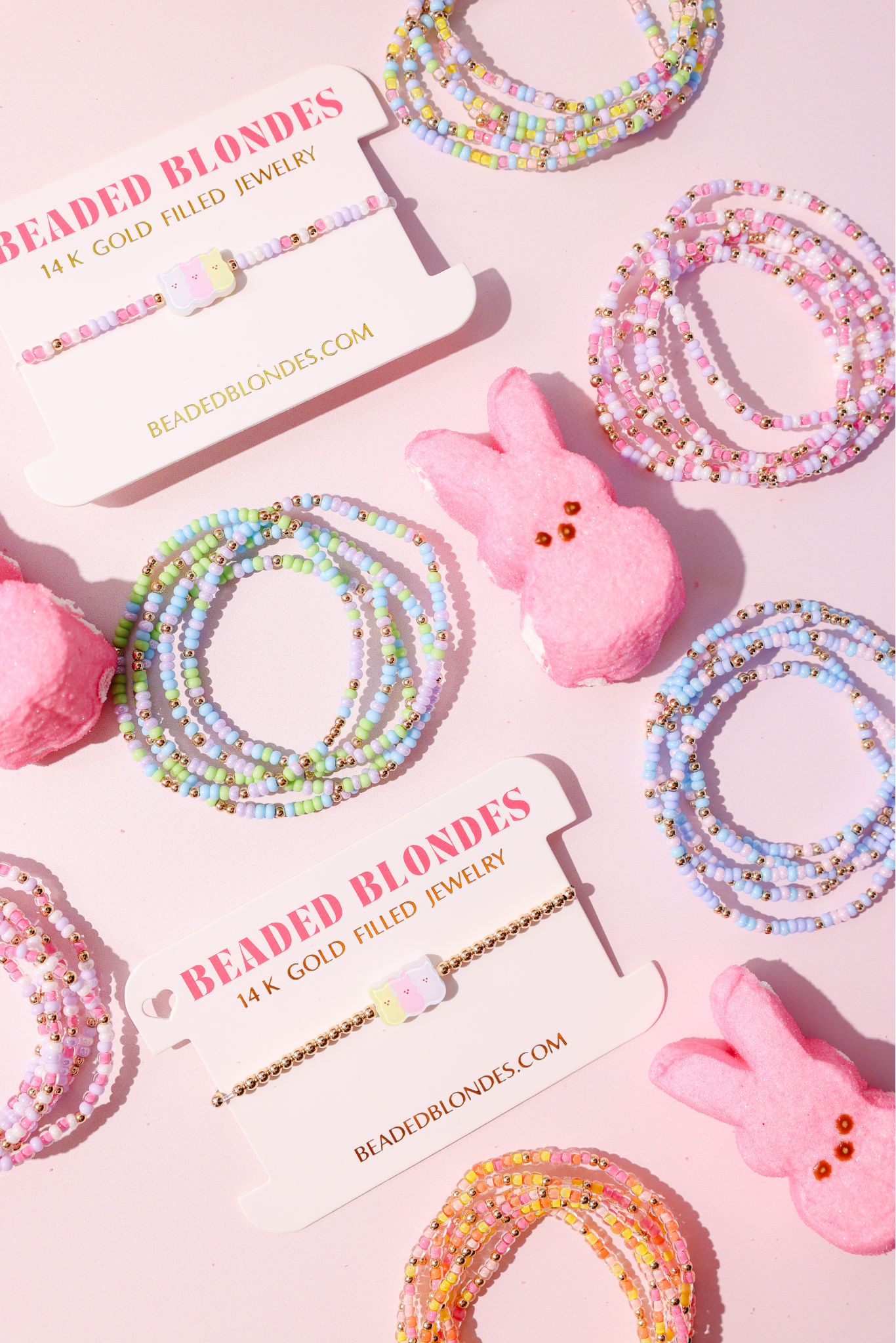 Peep Trio Bracelet on Color: Standard 6.75 Inch | Beaded Blondes