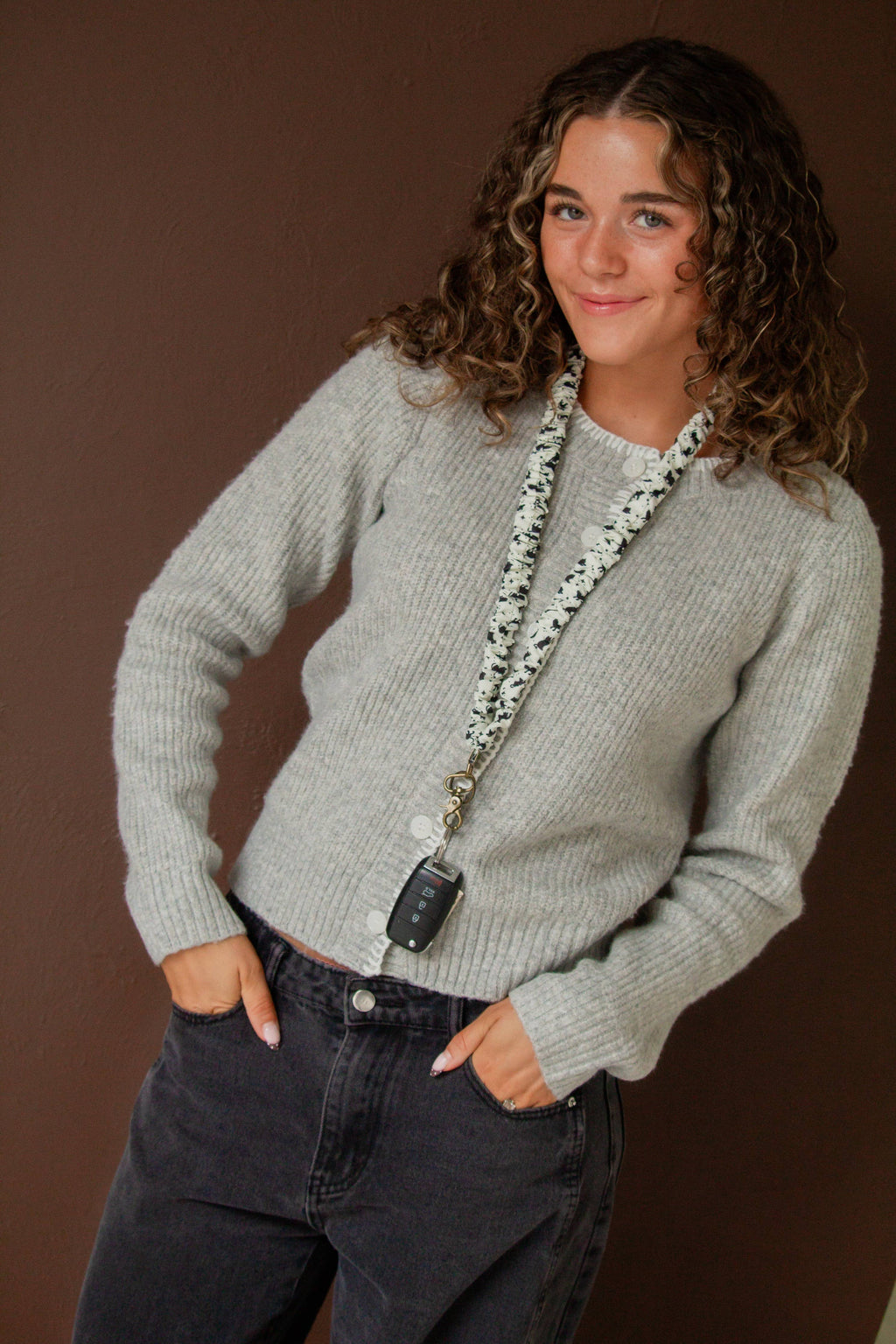 Black Cat Scrunchie Lanyard