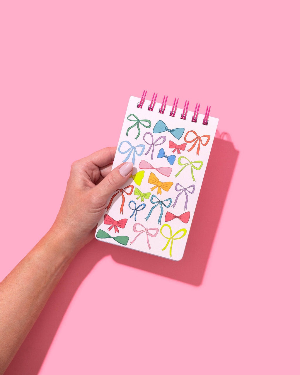 Small Spiral Top Notebook - Colorful Bows - 200 Pages