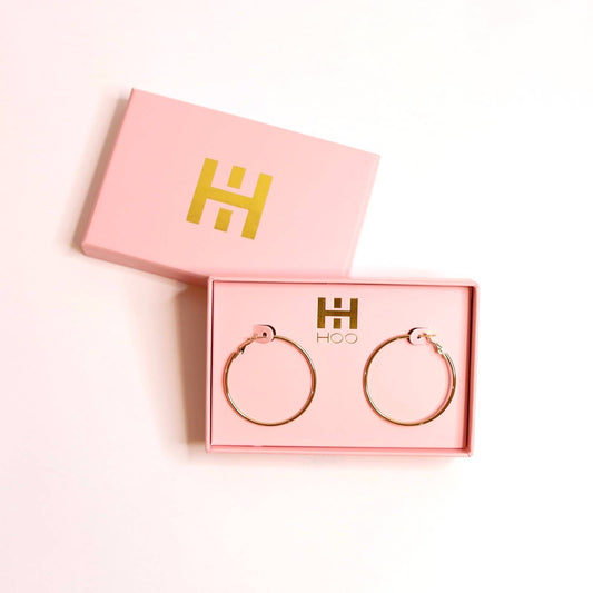 The Holly Hoop - 1.5" : Yellow Gold