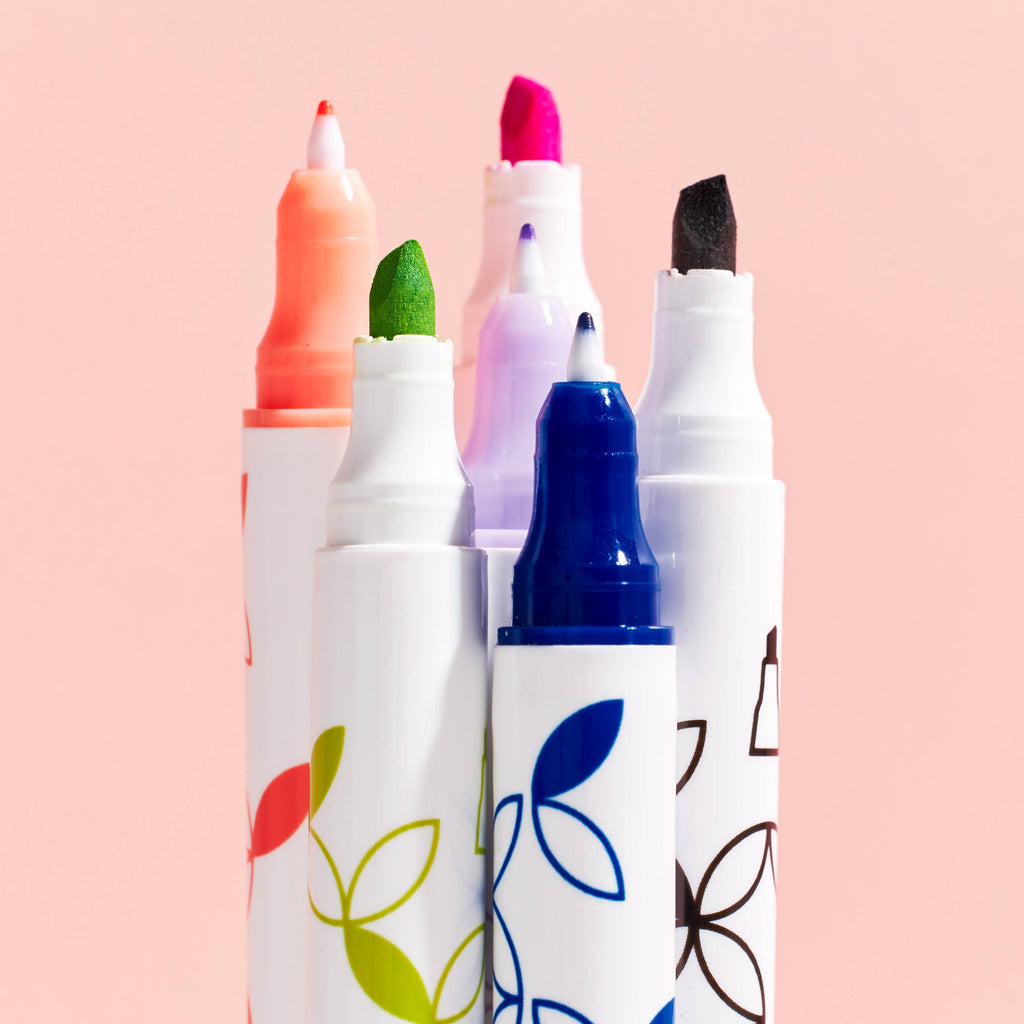 Dual-Tip Wet Erase Markers 6 Pack