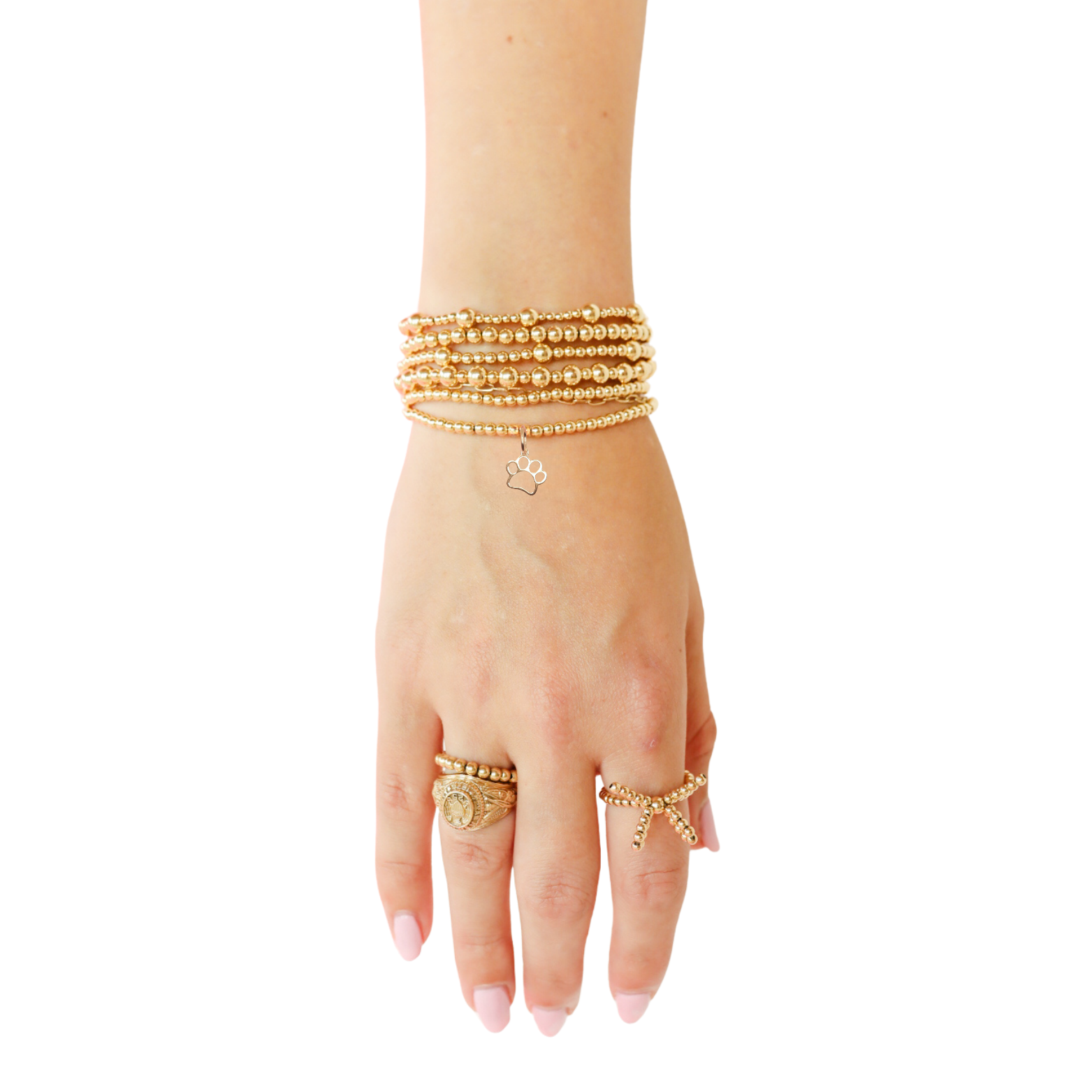 Gold Paw Charm (Interchangeable) | Beaded Blondes