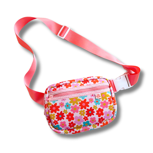 Crossbody Bag - Retro Florals - Purse - Belt Bag