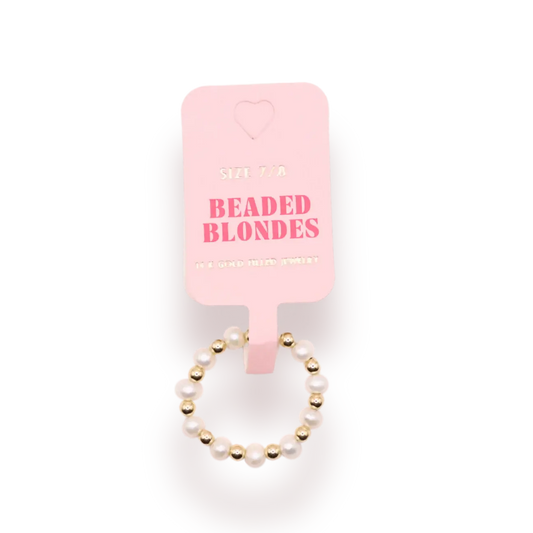 Coastal Pearl Ring | Beaded Blondes