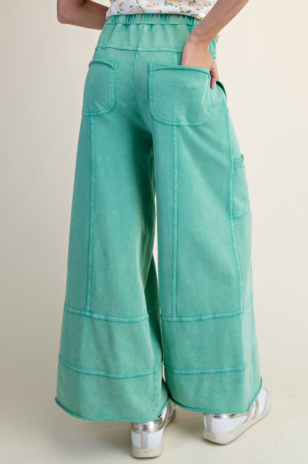 Evergreen • Mineral Washed Terry Knit Pants