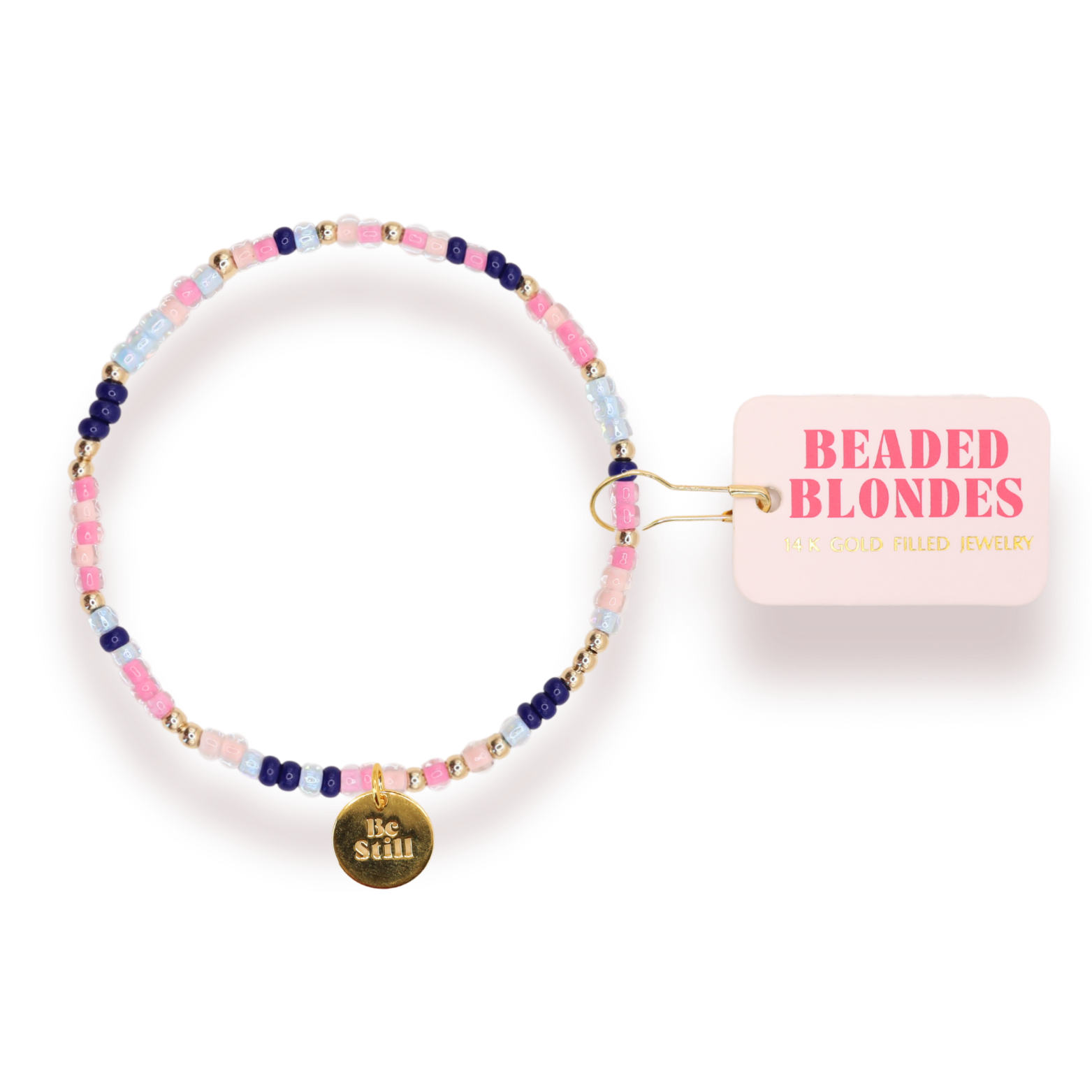 Be Still Charm Sprinkle Bracelet: Standard 6.75 inch | Beaded Blondes