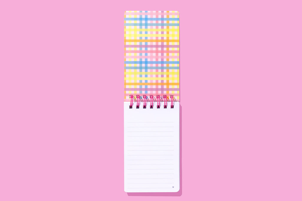 Small Spiral Top Notebook - Colorful Bows - 200 Pages