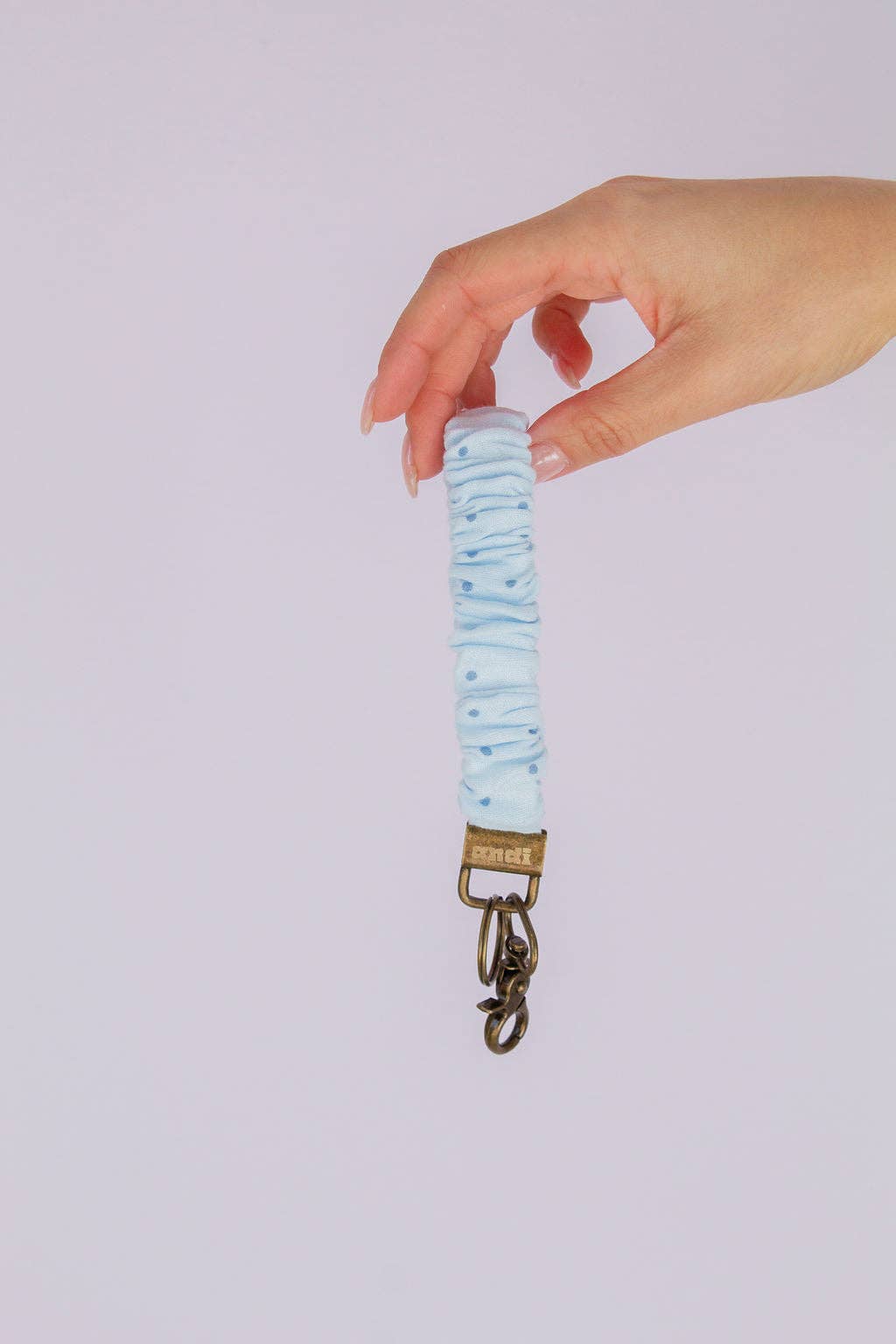 Blue Polka Dot Keychain
