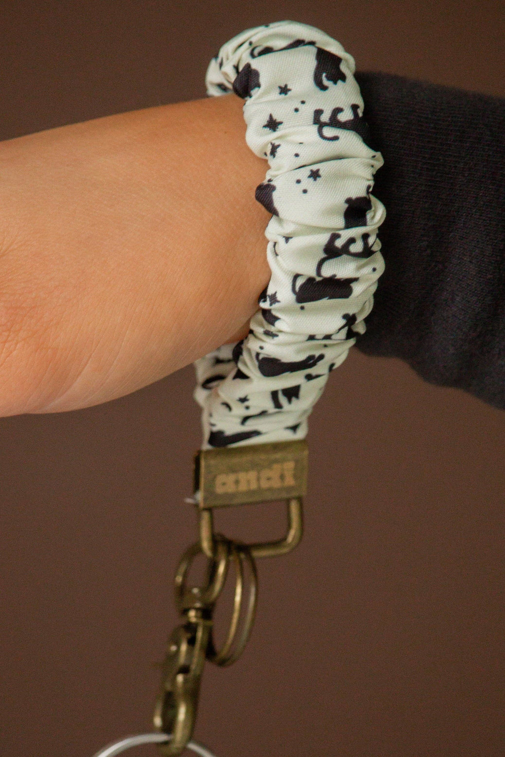 Black Cat Scrunchie Keychain
