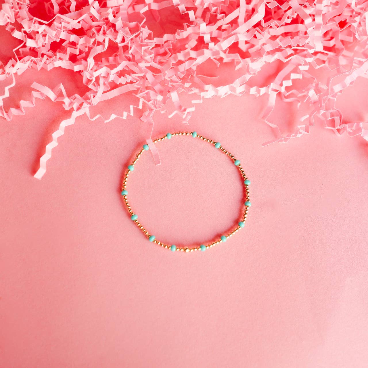 Turquoise Dainty Poppi Bracelet • Beaded Blondes