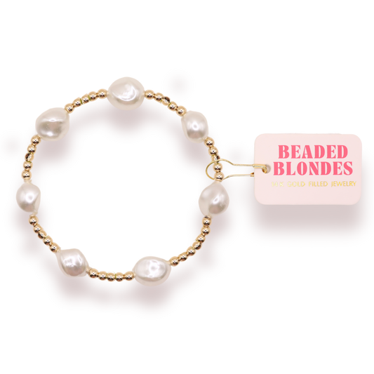 Sadie Beaded Blondes Bracelet: Standard 6.75 inch