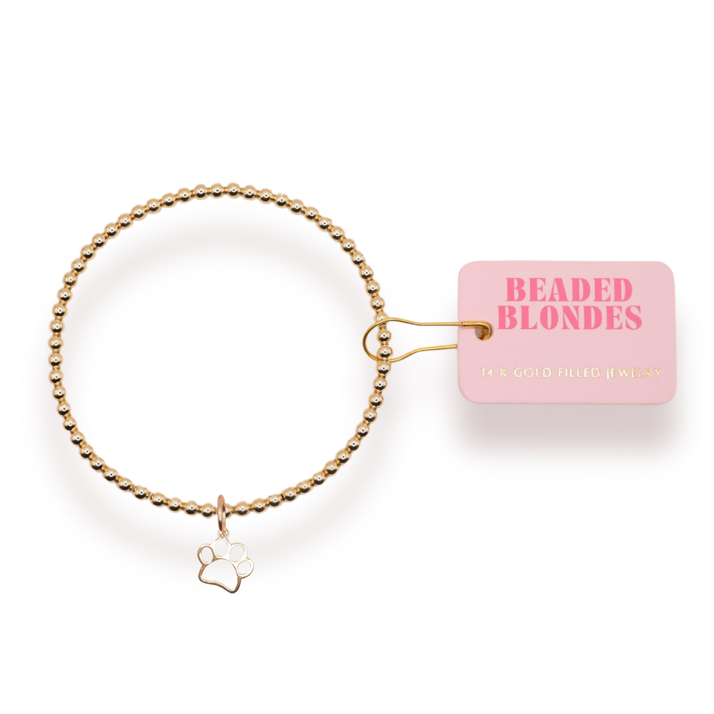 Gold Paw Charm (Interchangeable) | Beaded Blondes