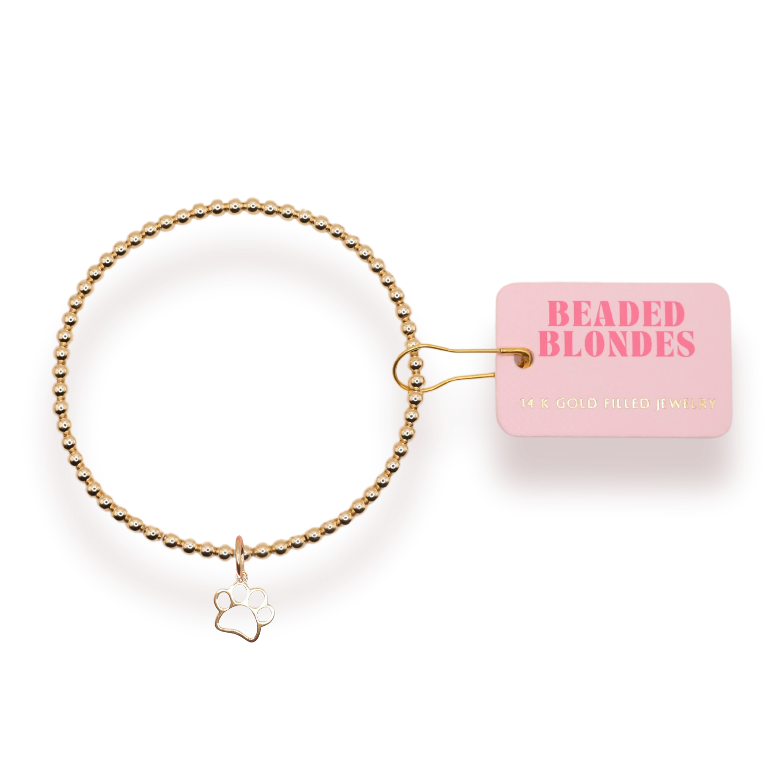 Gold Paw Charm (Interchangeable) | Beaded Blondes