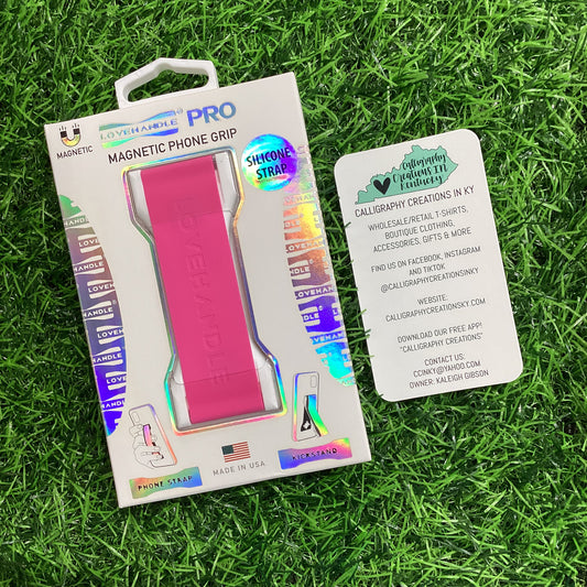 Hot Pink Silicone LoveHandle Pro Phone Grip