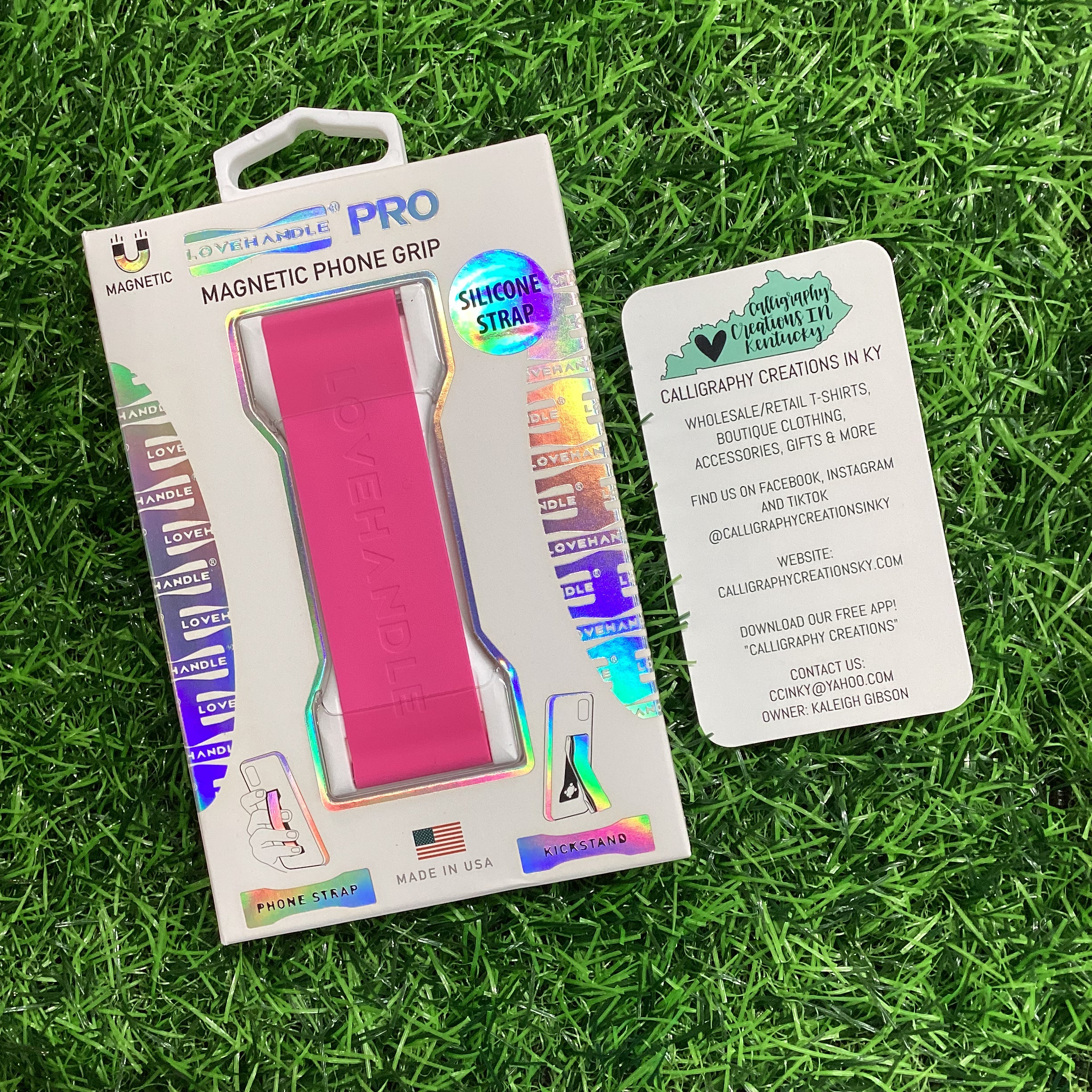Hot Pink Silicone LoveHandle Pro Phone Grip