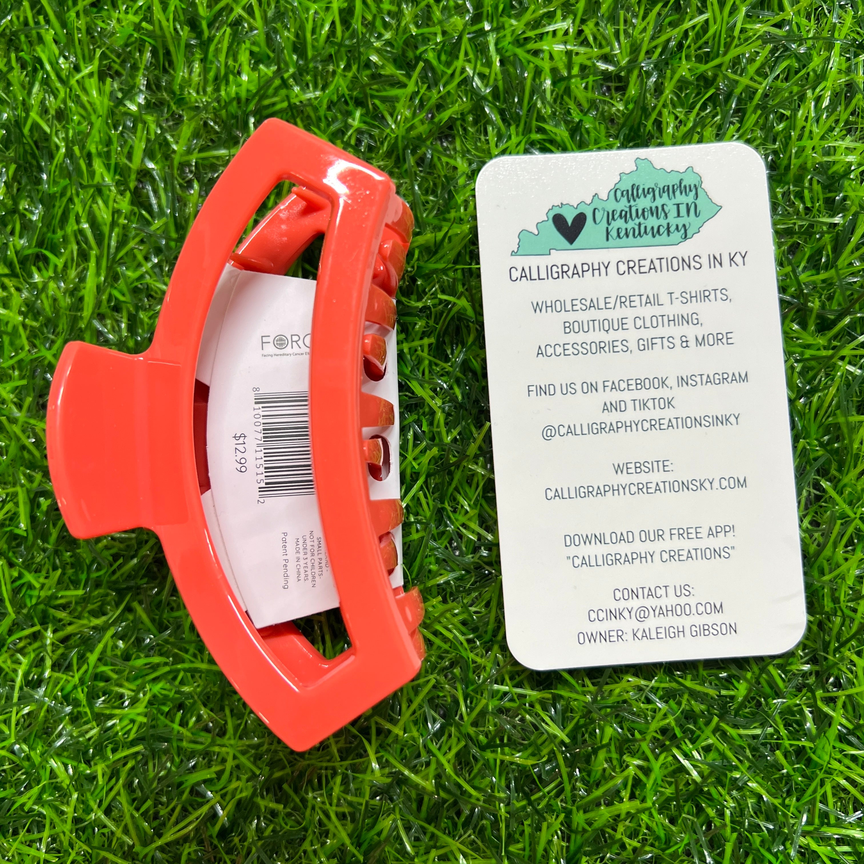Coral Open Teleties Clip- Medium