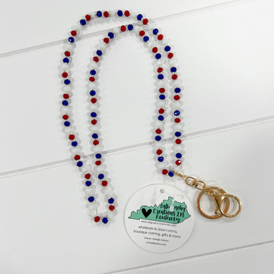 USA Sparkle Lanyard/Necklace