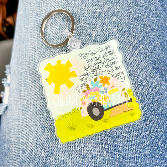 Say Yes to What Makes You Happy Keychain