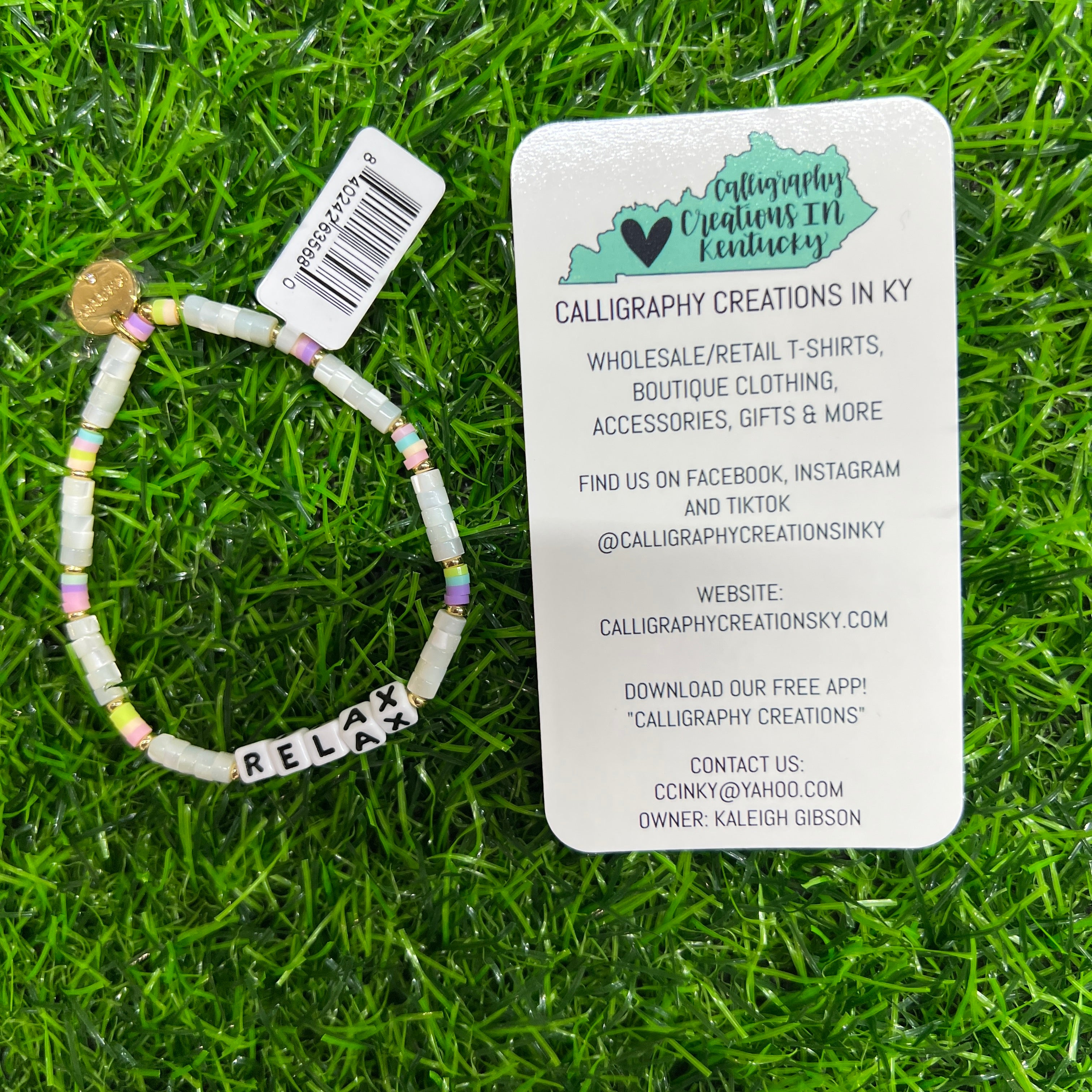 Relax / Beach Days Little Words Project Beaded Bracelet