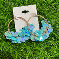 Blue Sparkle On Earrings *FINAL SALE*