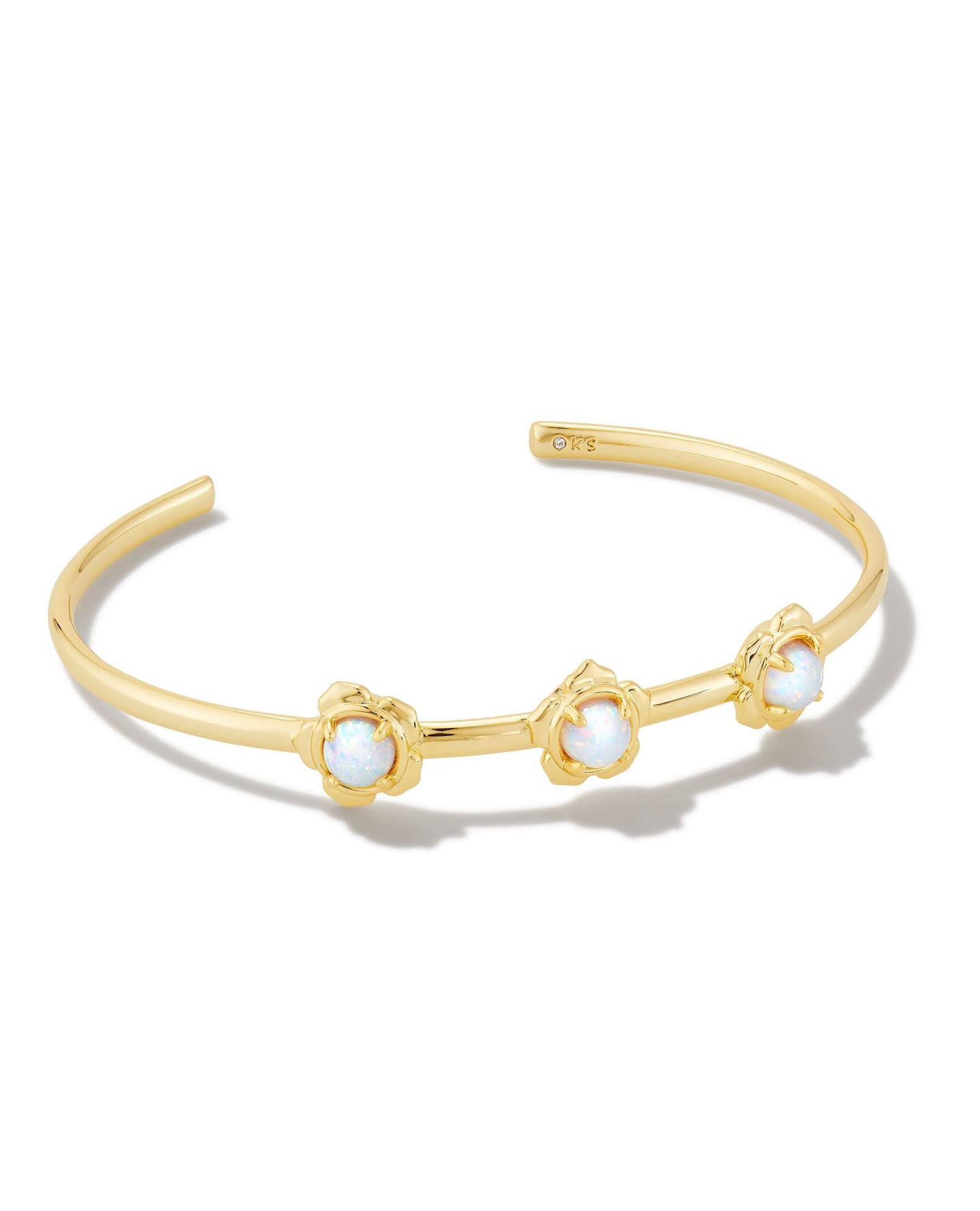 Kendra Scott Susie Cuff Bracelet - Gold Bright White Kyocera Opal