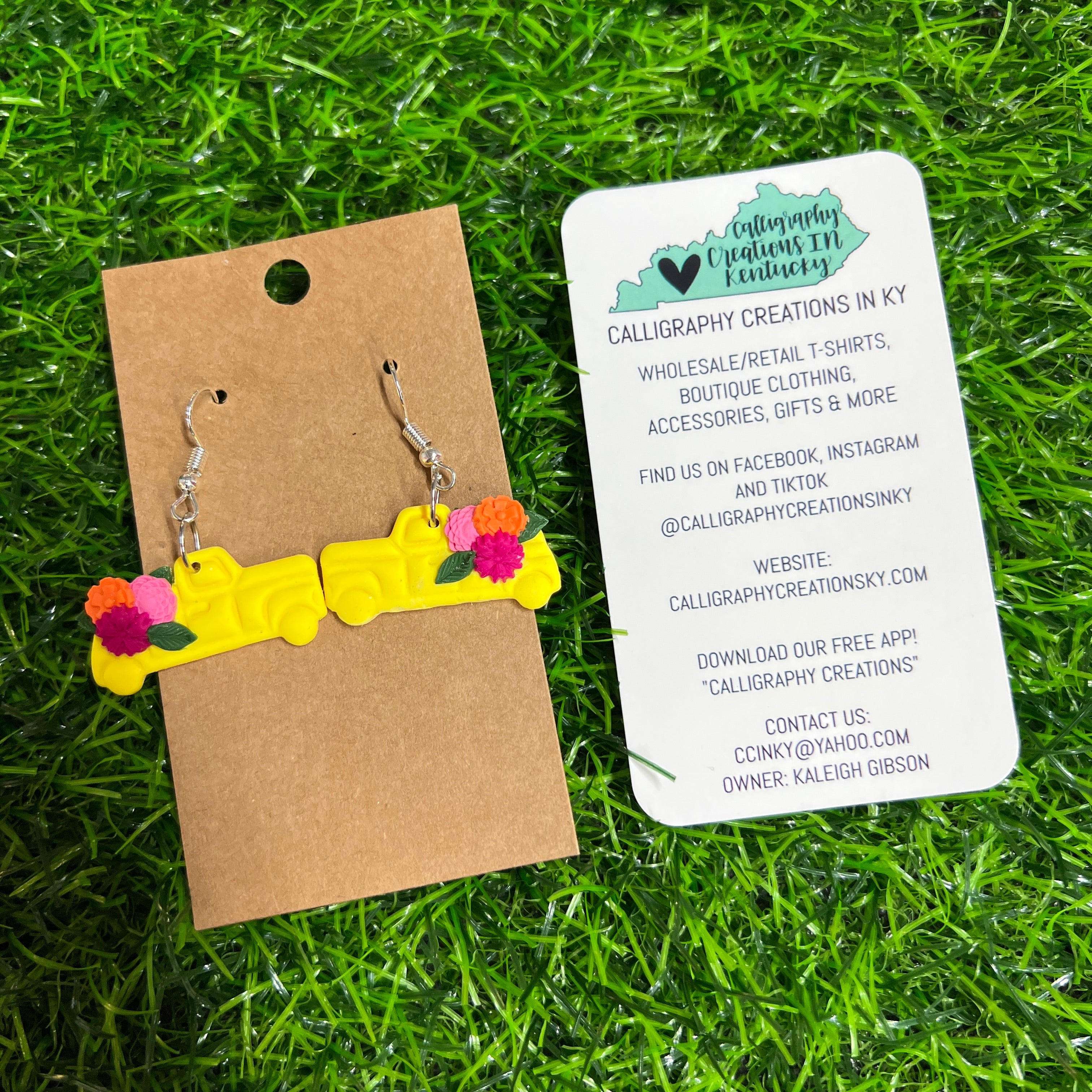 Bright Multi Truck Earrings *FINAL SALE*