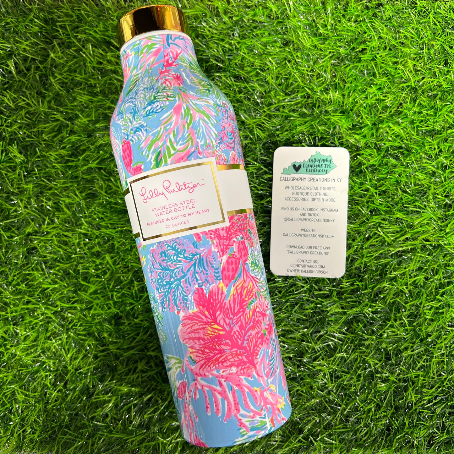 Cay To My Heart Lilly Pulitzer Stainless Steel Water Bottle
