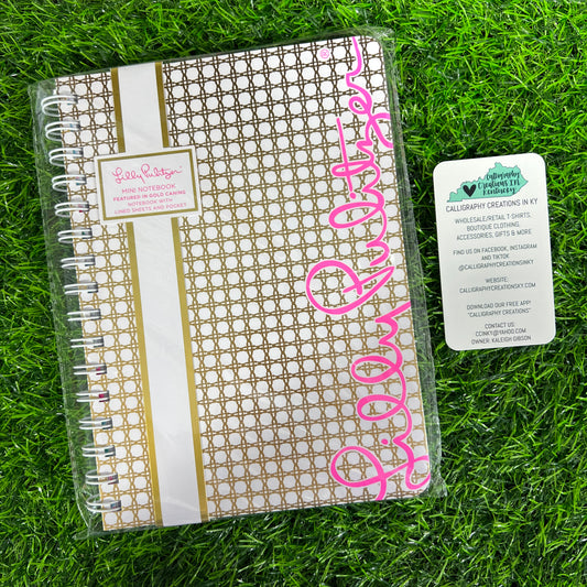 Gold Caning Mini Lilly Pulitzer Notebook