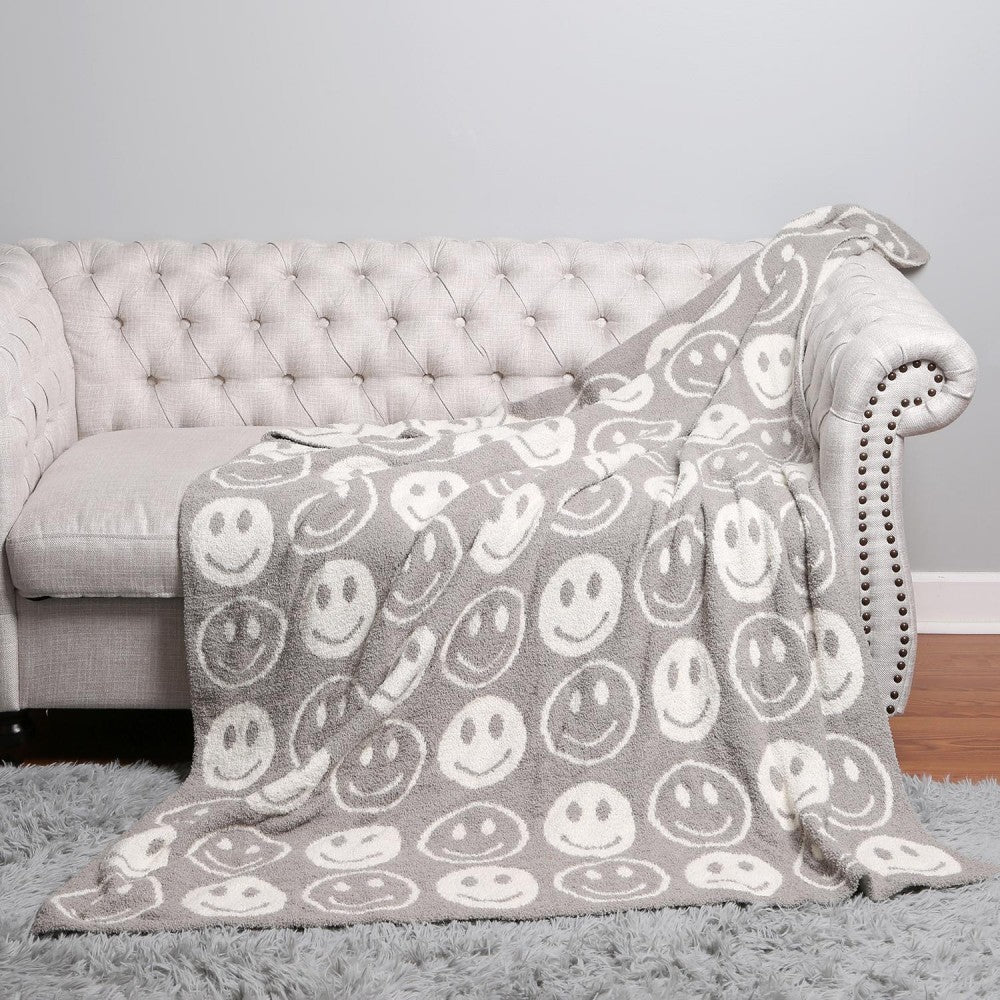 Gray Happy Comfy Luxe Blanket