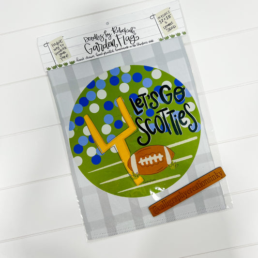 Let’s Go Scotties Football Garden Flag