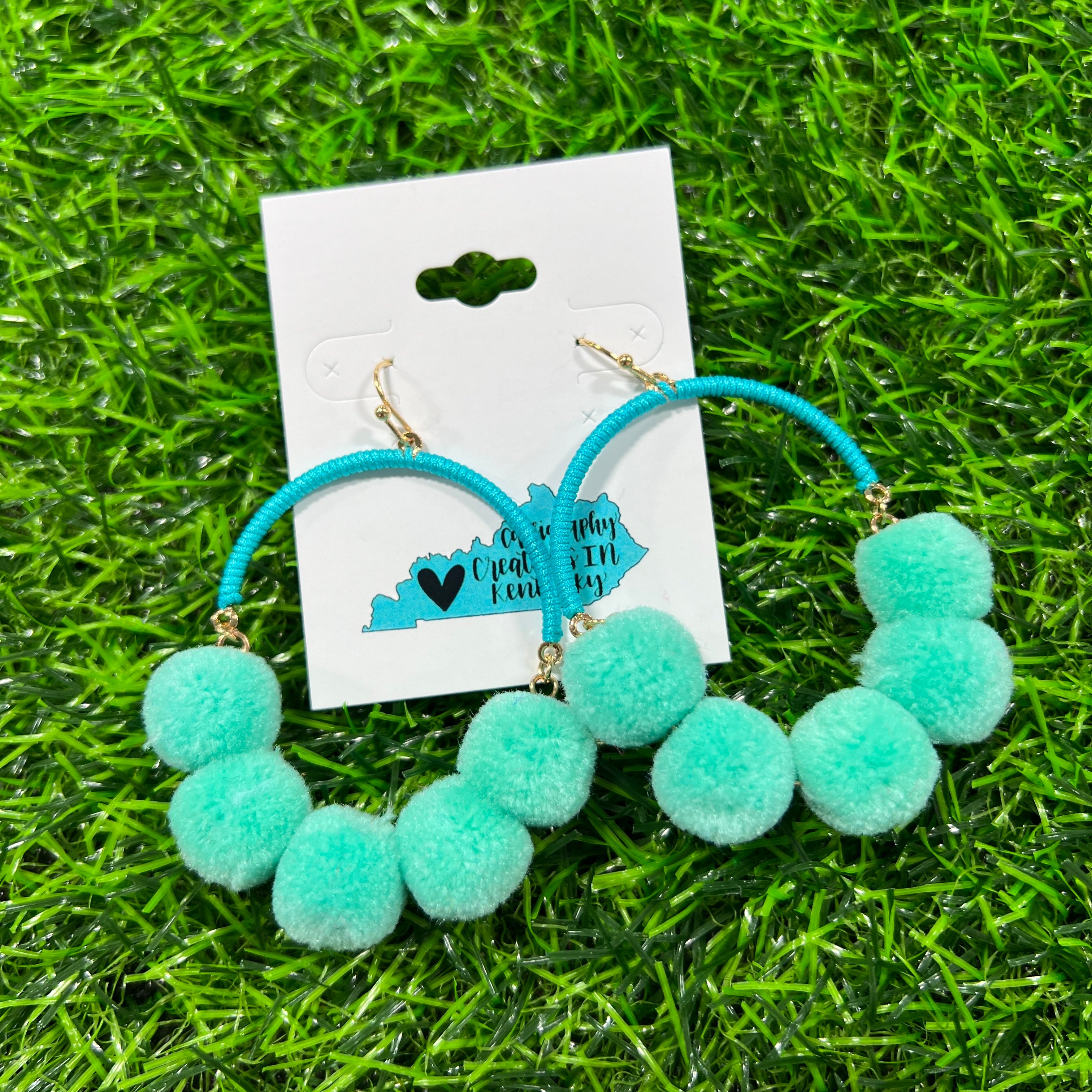 Teal | Happy Days Pom Pom Earrings *FINAL SALE*