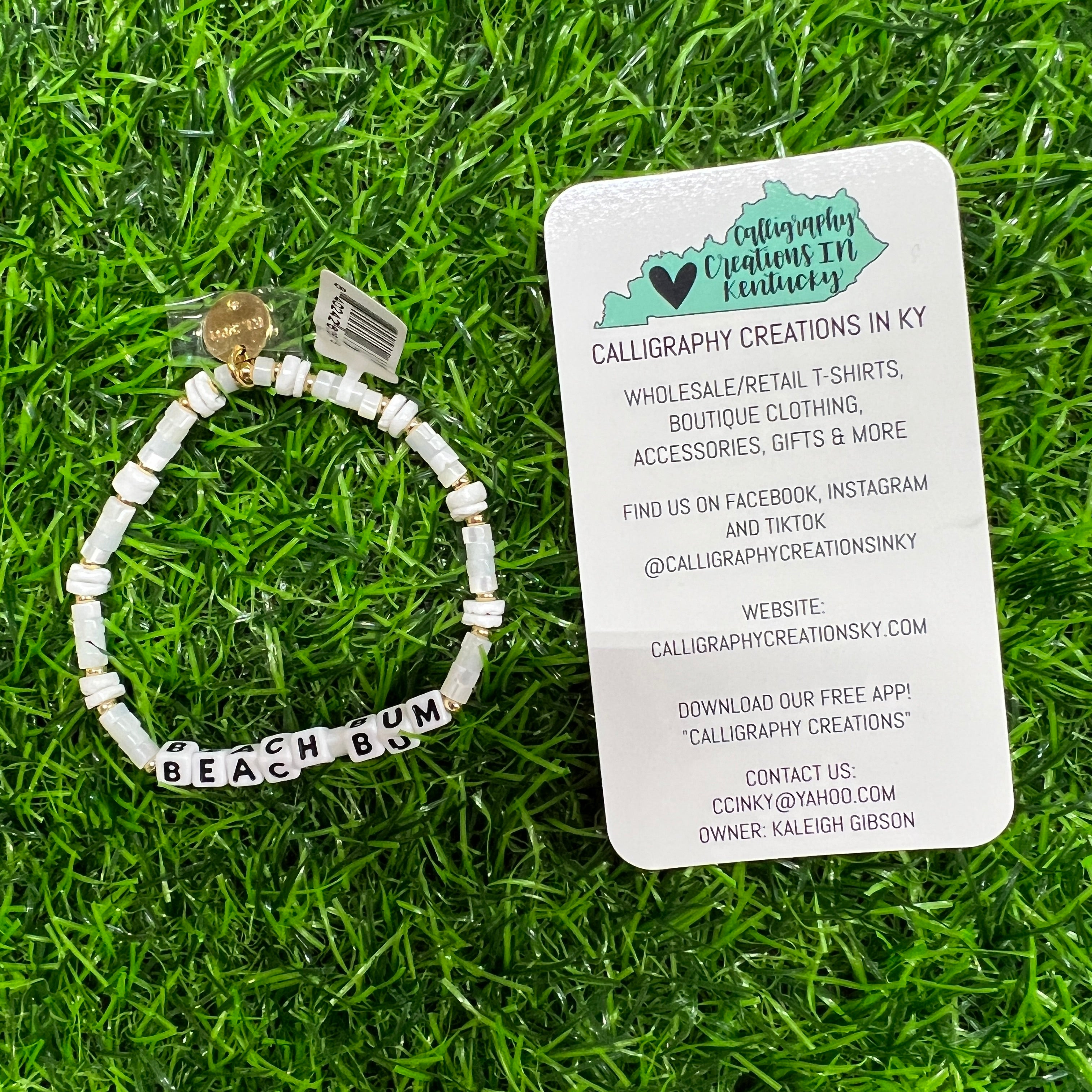 Beach Bum / Beach Days Little Words Project Beaded Bracelet