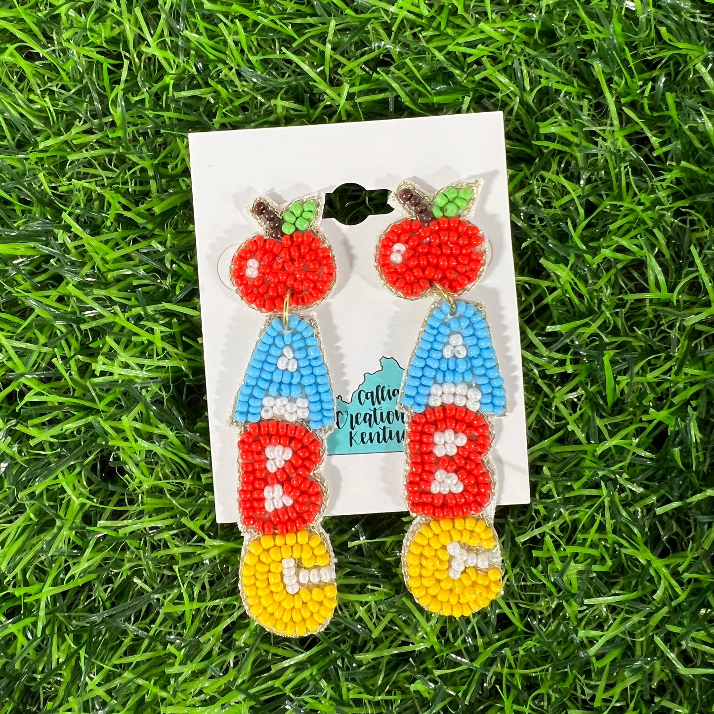 ABC Seed Bead Earrings