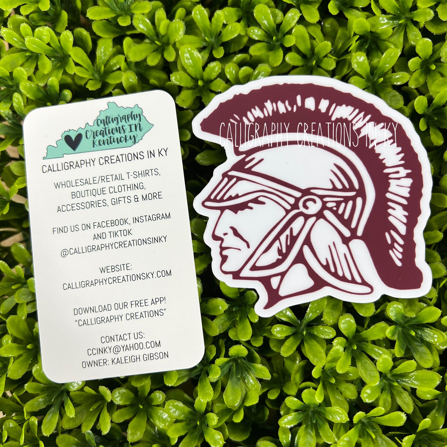 Trojan Head Sticker – Calligraphy Creations In KY