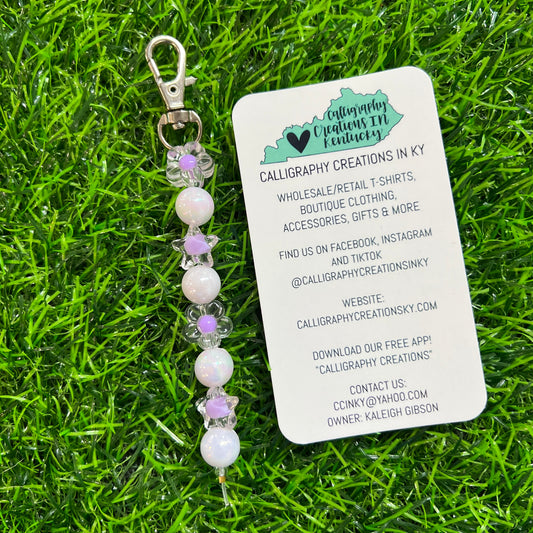 Purple Jelly Bead Charm
