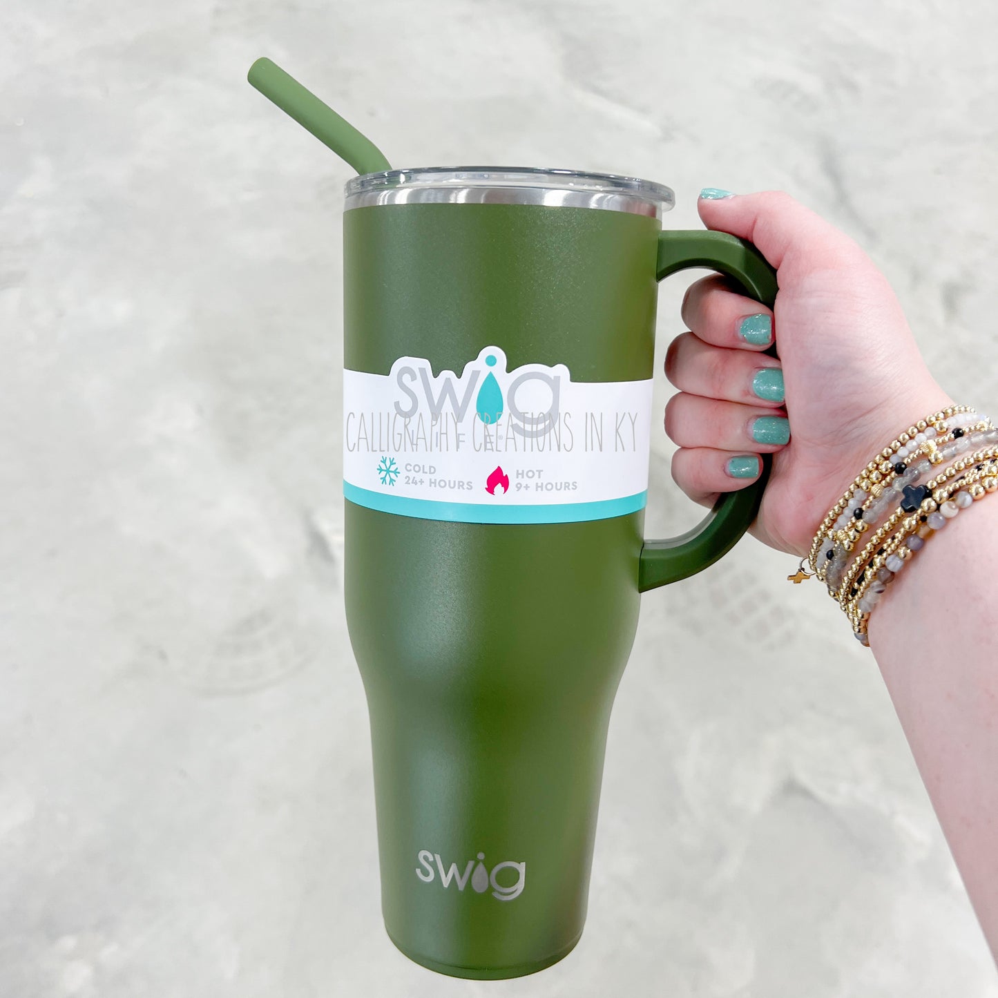 Olive 40 oz Swig Mega Mug – Calligraphy Creations In KY