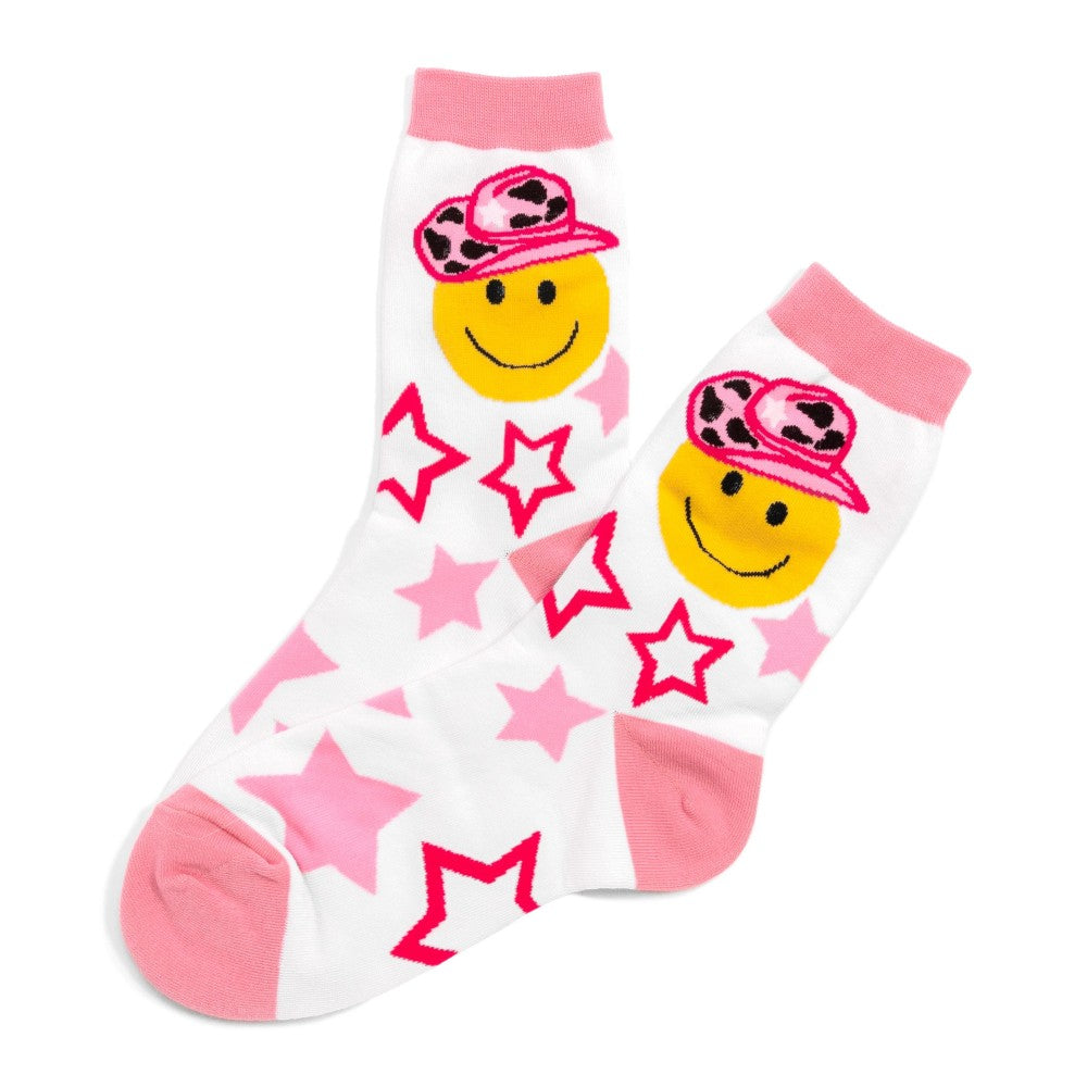 Pink Cowgirl Star Socks