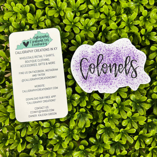 Colonels Splatter Sticker