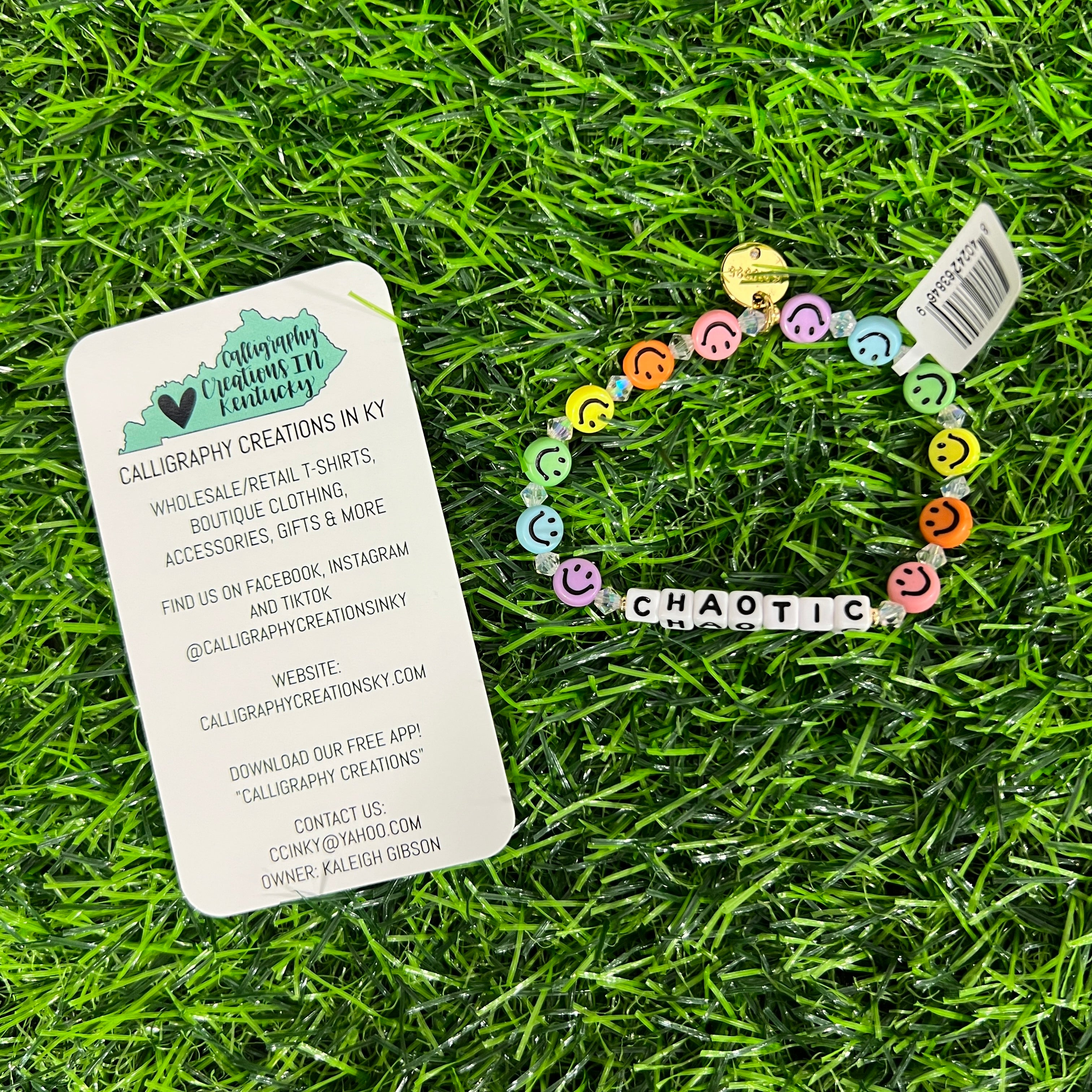 Chaotic Little Words Project Beaded Bracelet